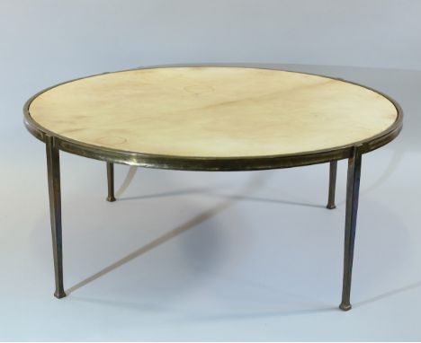 Couchtisch, Werkstätte für MetallkunstAlois Hackl, Werkstätte für Metallkunst, Einzelanfertigung 1972, Bronze Untergestell mi