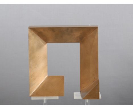 Designskulptur von Gottfried Honegger1917-2016 Zürich, Bronze, modern, 3-D Skulptur, limitiert auf 500 Stück, Nr. 130/500, si
