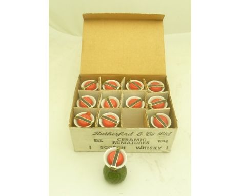 RUTHERFORDS SCOTCH WHISKY THISTLES, 12 x miniatures in original box, full of contents 