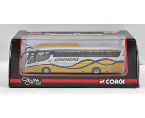 A LIMITED EDITION CORGI MODEL OF A SCANIA IRIZAR PB COACH in "Johnsons" of Henley-in-Arden livery, in original box 