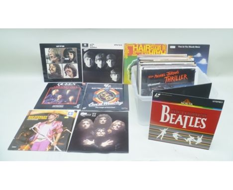 COLLECTION OF 33 RPM LP RECORDS including; With the Beatles, Let it Be, ELO video, The Compleat Beatles, Queen The Greatest F