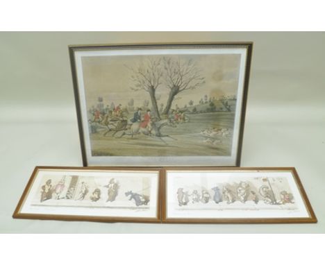 AFTER J. POLLARD "Tom Moody - The Whipper In", depicting a fox hunting scene, a coloured Engraving, published 1854, 40cm x 56