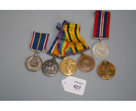 A First War pair of medals to 1914 Private E. J. T. Lewis Oxfordshire and Buckinghamshire Light Infantry, a Territorial War m