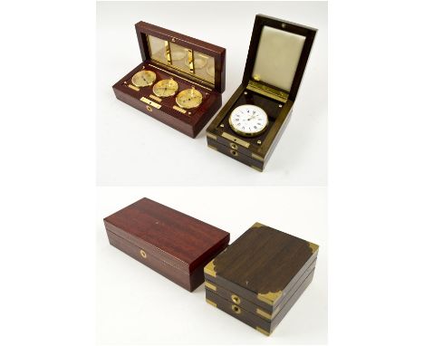 DESKTOP ITEMS, Asprey clock/barometer/thermometer; and a Swiss table clock, both cased. (2)