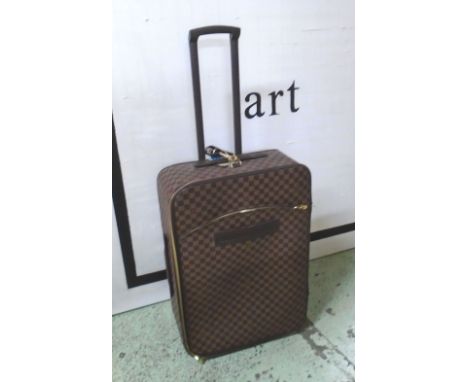 LOUIS VUITTON ROLL-ALONG SUITCASE, Damier pattern, approx 67cm. (purchased from Selfridges)