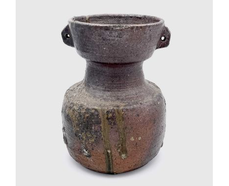 Janet LEACH (1918-1997)A St Ives pottery stoneware twin handled vaseimpressed potters and pottery sealheight 18cmCondition re