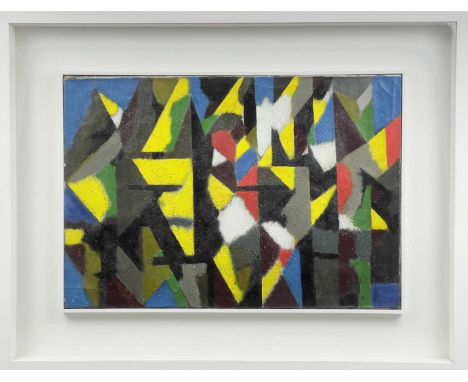 William GEAR (1915-1997)Yellow LandscapeOil on canvasSigned, inscribed and dated 'Sept '51 - May '52' to verso38 x 54cmFrom t