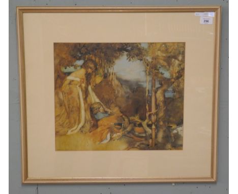 Framed print - "La Belle Dame Sans Merci" - William Russell Flint 