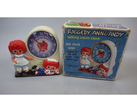 Raggady Ann and Andy alarm clock in original box 