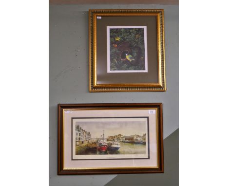 Signed L/E print - Weymouth Key together with another 