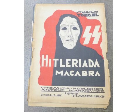 A full collection of Hitleriada Macabra prints by Stanislaw Toegel, 1946, cover a/fStansilav Toegel was a lawyer, amateur art