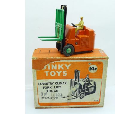 A Dinky Toys 14c Coventry Climax Fork Lift Truck, boxed 