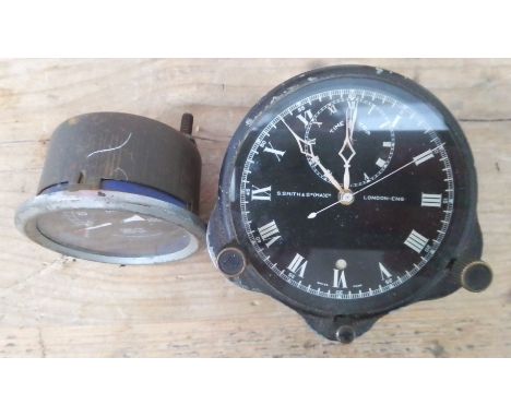 A Smiths dashboard clock/timer.Condition:- General wear through age and use, currently not in working order, no sign of any m