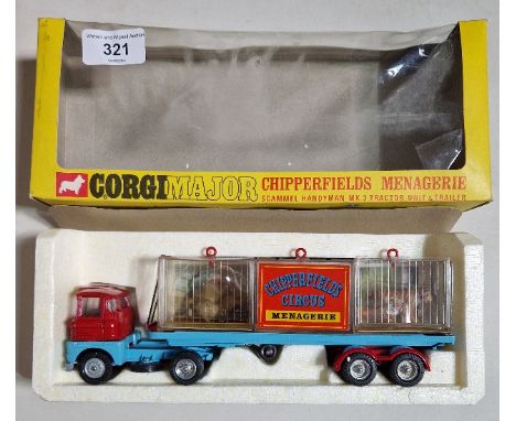 A Corgi Major diecast model 1139 Chipperfields Menagerie Scammel Handyman MK. 3 Tractor Unit and Traler, in original box. 