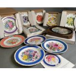 A selection of boxed and unboxed picture plates by Royal Chelsea and Royal Copenhagen