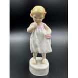 A small Royal Worcester figurine a young girl titles "Only Me"