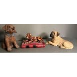 Three novelty dog ornaments