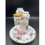 A small selection of china to include: Poole, Portmeirion, Coalport.