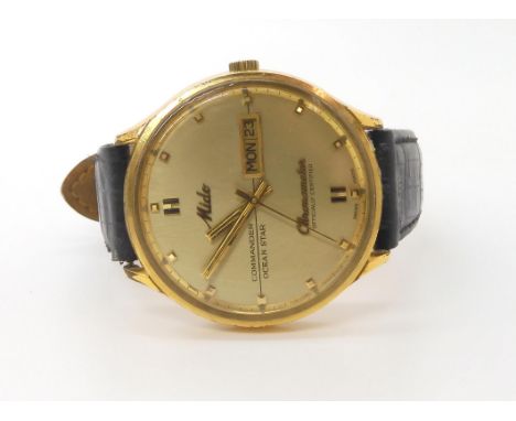 A gold plated gents Mido Commander Ocean Star Chronometer watch&nbsp; Condition Report:Available upon request