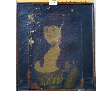 SCOTTISH SCHOOL PRIMITIVE (18TH/19TH CENTURY)Portrait of a lady and gentleman, oil on canvas, 41 x 36cm and four others (6) C