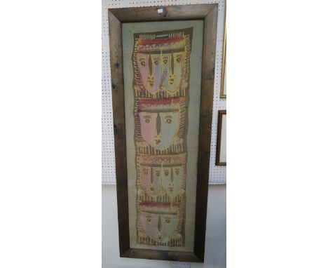 A framed tribal tapestry and two framed prints (3) Condition Report:Available upon request
