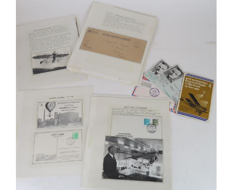 SCOTTISH AIR MAILS 3 Box files and written sheets with a large quantity of first flights etc, to and from Scottish Airports f