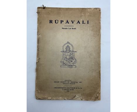 RUPAVALI BY NANDA LAI BOSE PUBLISHED BY INDIAN SOCIETY OF ORIENTAL ART 1921 A/F