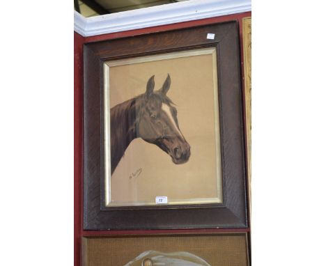 A Victorian print of a horses head. H Sperling