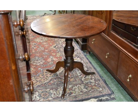 A George III fruitwood tripod table C1800..