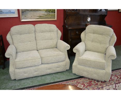 A G-Plan two seater sofa and armchair