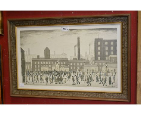 G W Birks, after, The Old Quarry, coloured print, 250/375;  a Lowry print (2)