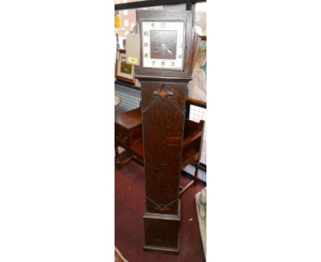 An Art Deco oak cased longcase clock, H.154cm 