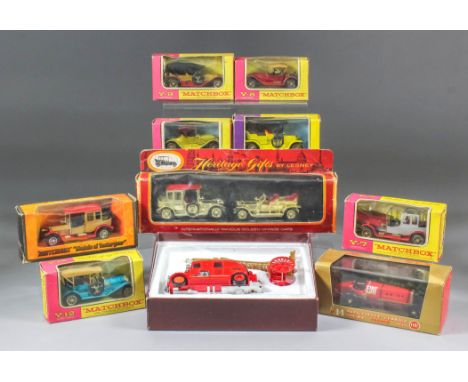 A large mixed collection of diecast model vehicles, including - Matchbox Models of Yesteryear "Passenger Coach and Horses c.1