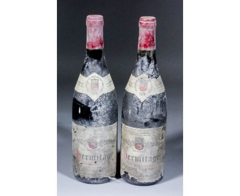 Six bottles of 1974 vintage Hermitage bottled by J. L. Chave, and five other bottles of vintage Burgundy including - three bo
