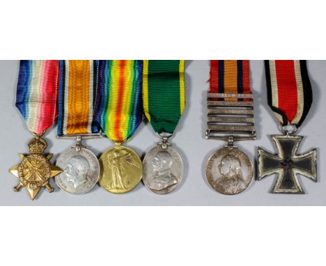 A group of four George V First World War medals to 8530 L. Cpl. R. L. Neaves, 5th Battalion London Regiment, comprising - 191