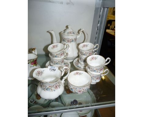 A Paragon 'Meadowvale' service for six to include coffee cups and jugs etc.