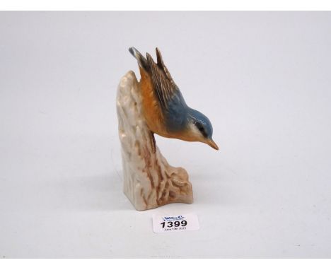 A Nuthatch bird by Goebel, 5 1/2" tall.