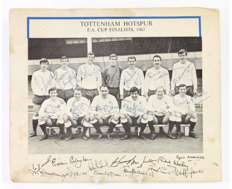 Tottenham Hotspur Football Club - A vintage print for Tottenham Hotspur's squad for the 1967 FA Cup Final against Chelsea, 17