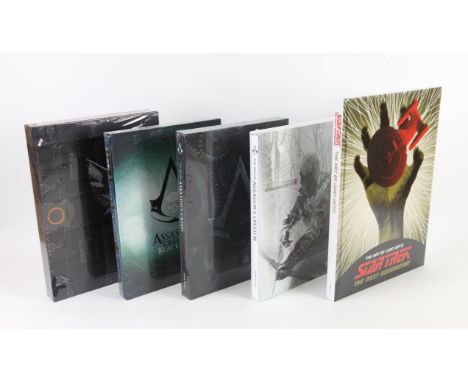 Collection of 5 limited edition signed Art hardback books, includes art of Assassins Creed 3,4 and Syndicate, Star Trek The A