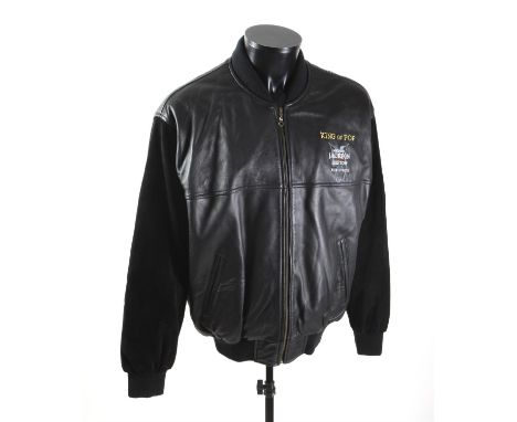 Michael Jackson - Official History World Tour (1996-7) King of Pop leather jacket with embroidered design. Official Licenced 