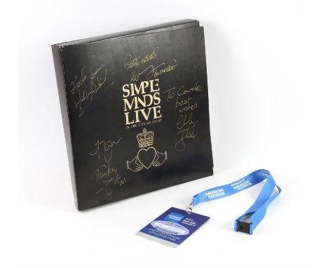 Simple Minds - Live In the city of light album numbered, Ltd box, case signed in gold by Jim Kerr, Charlie Burchill, Mel Gayn