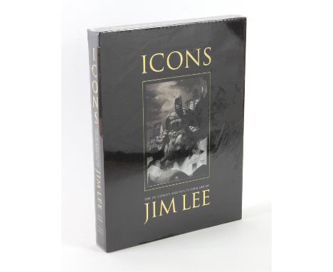 Icons The DC Comics and Wildstorm Art of Jim Lee - Limited Edition hardback book signed by Jim Lee, published by Titan Books,