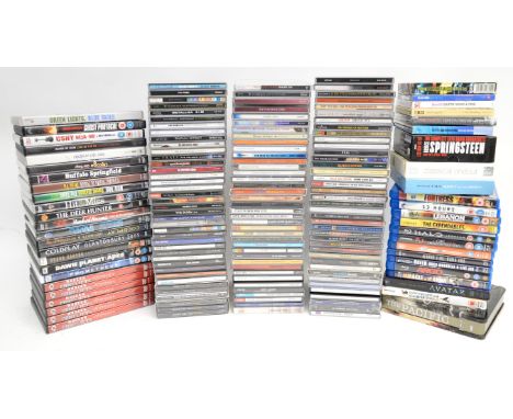 Large Collection of 100 + CDs and DVDs, DVDs to includes Queen Rock Montreal & Live aid, Coldplay live 2003, Kings of Leon li
