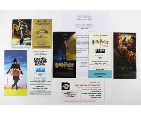 Movie Memorabilia - Harry Potter and the Chamber of Secrets Premiere tickets x 2 with letter, Phantom of the Opera Cast and C