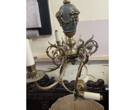 A chandelier and another (box)In poor condition