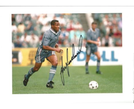 Football Les Ferdinand 12x8 signed colour photo pictured playing for England in 1996. Good condition Est. 