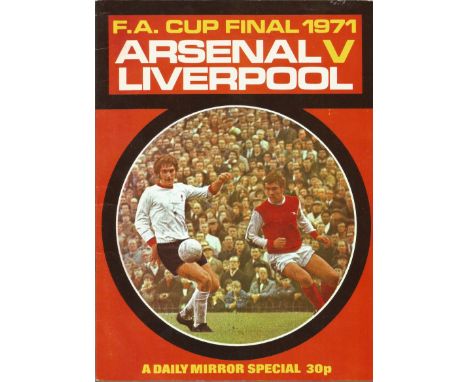 Football Daily Mirror vintage magazine F. A Cup final 1971 Arsenal v Liverpool. Good condition Est. 