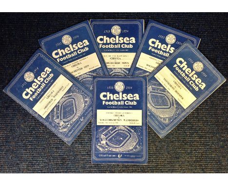 Football Chelsea collection 6 vintage programmes for the 1953-54 season. Good condition Est.