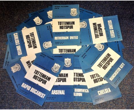 Football collection 20 vintage Tottenham Hotspur programmes from 1972-73 includes league , cup and European matches. Good con