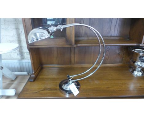 A curved shape Art Deco style desk lamp 